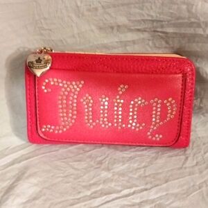 Juicy Couture Hot Pink Rhinestone Wallet Never Used Like New